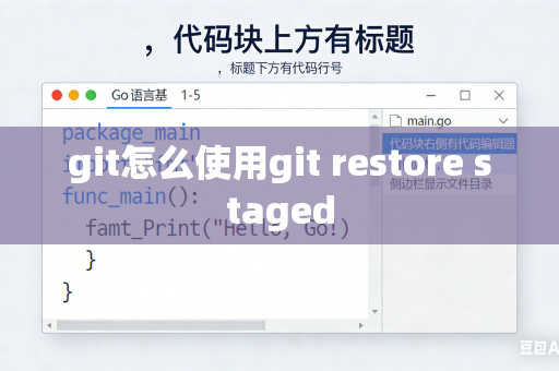 git怎么使用git restore staged