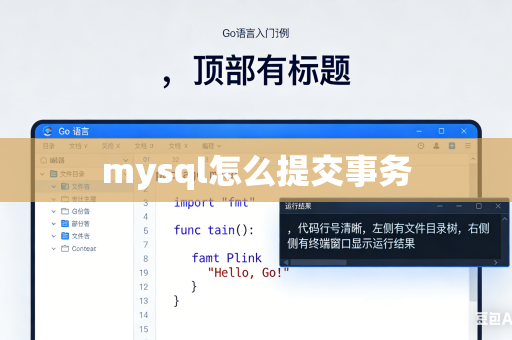 mysql怎么提交事务
